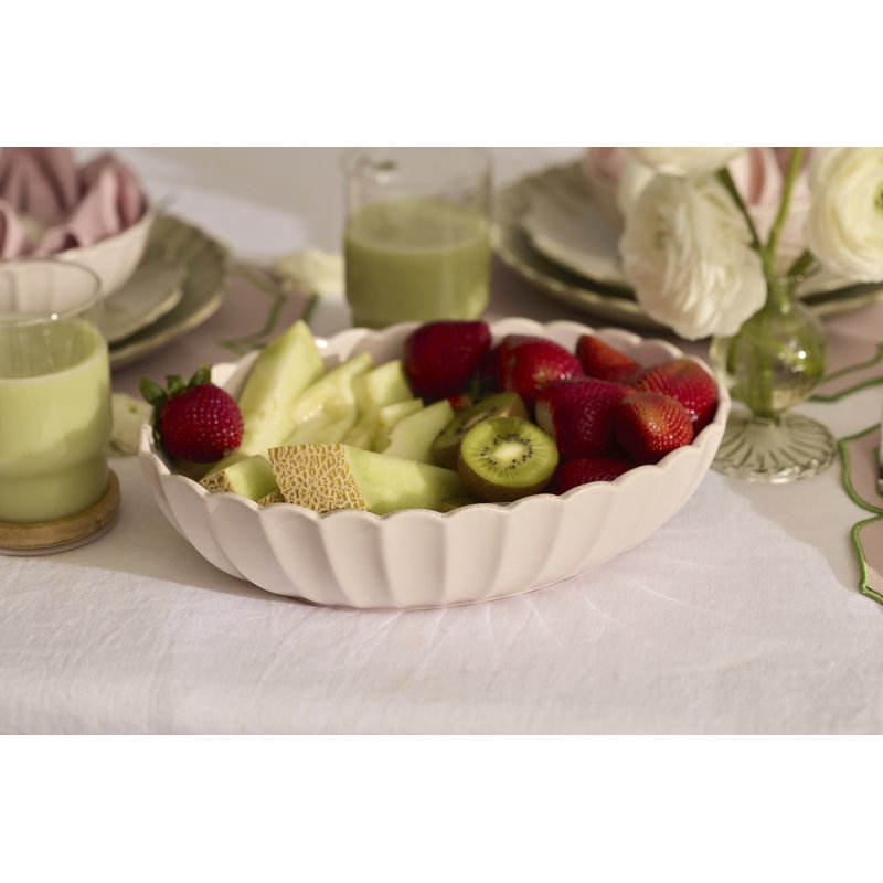 Lenox French Perle Scallop Blush Serving Bowl