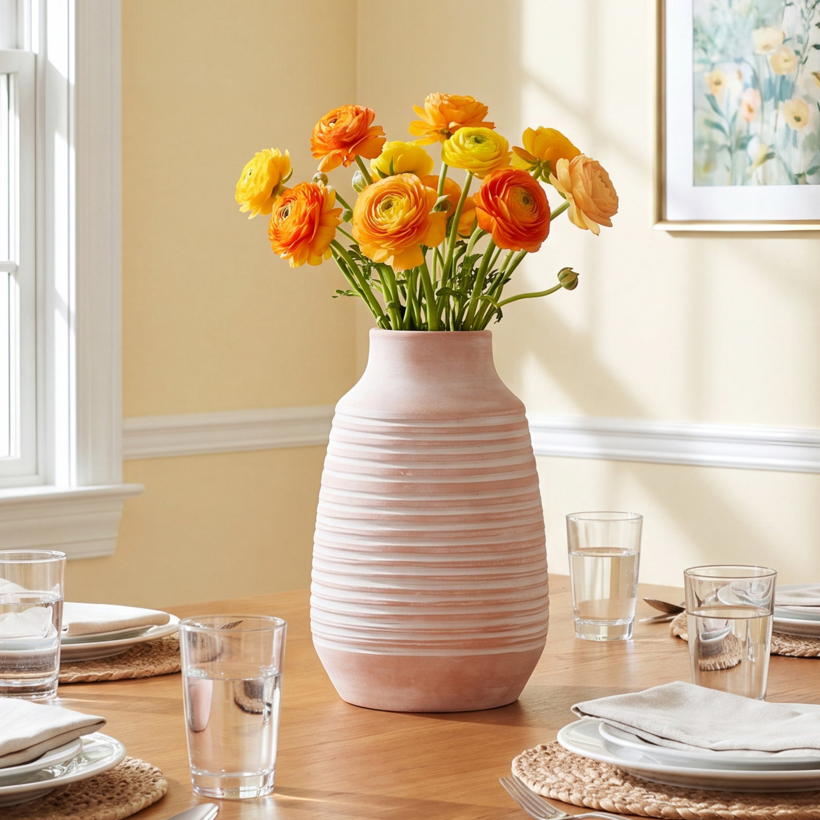 Elverie Terracotta Table Vase, 14.9"