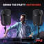Système de sonorisation portatif sans fil Pyle - Haut-parleurs d'extérieur avec paire de haut-parleurs passifs et passifs compatibles Bluetooth 1000W W / USB SD MP3 AUX - Support 35 mm, 2 supports, microphone, télécommande - Pyle PPHP1049KT