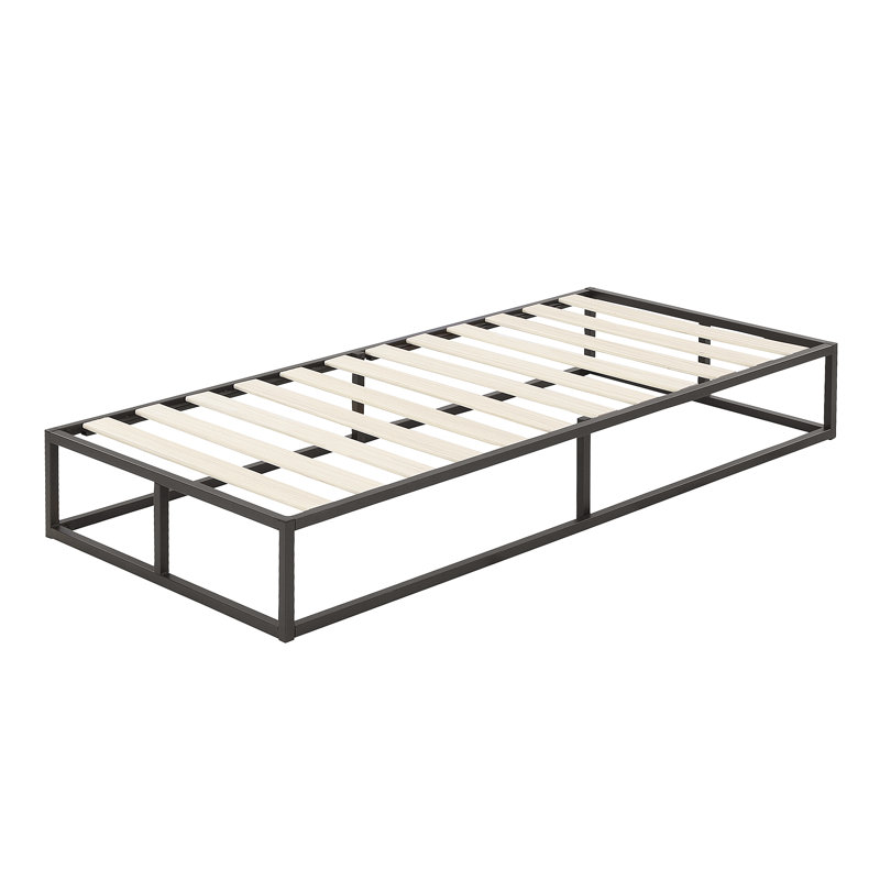 Dekker Metal Bed Frame - 25 cm High, Single (3'), Black
