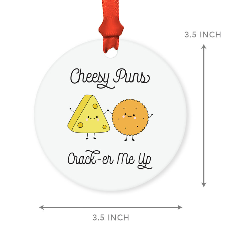 Ornement en forme de boule de Noël Funny Food pun