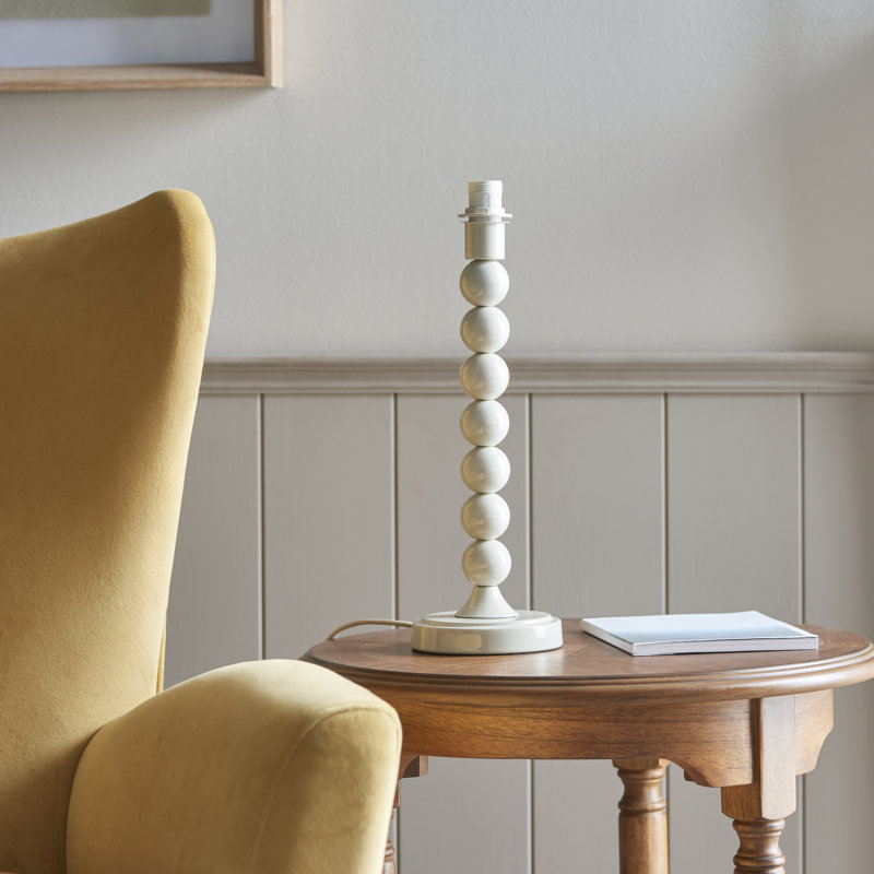 Higgledy 51.5 Table Lamp, Gloss almond white, Coral pink
