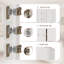 Armoires de buanderie murales KISART avec portes et tablettes, armoire à pharmacie en bois massif RTA, armoire à shaker blanche de 15 po x H 30 po x H 12 po, peu encombrante pour la cuisine, la salle de bain et le garage-120317690-120317689