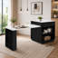 Îlot de cuisine avec table de salle à manger extensible et rangement double-face-1843027037