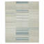 Blue Swedish Inspired Art Silk Wool Blend Kilim Rug - 8' x 10'