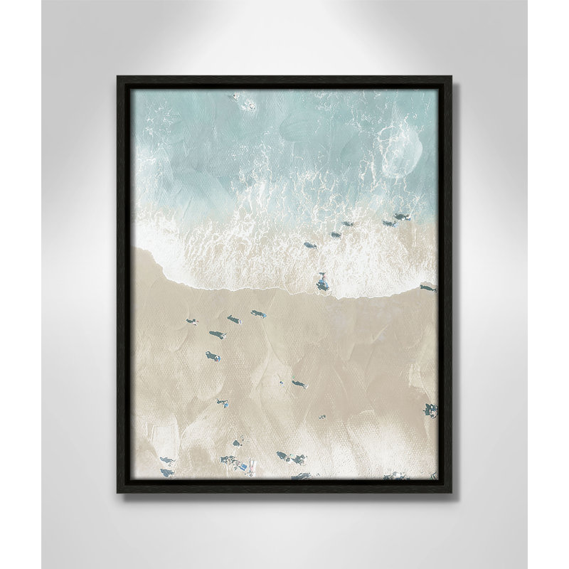«Lay Out On The Beach I Print» par Milli Villa, L 12,5 po x H 15,5 po, Flottant espresso