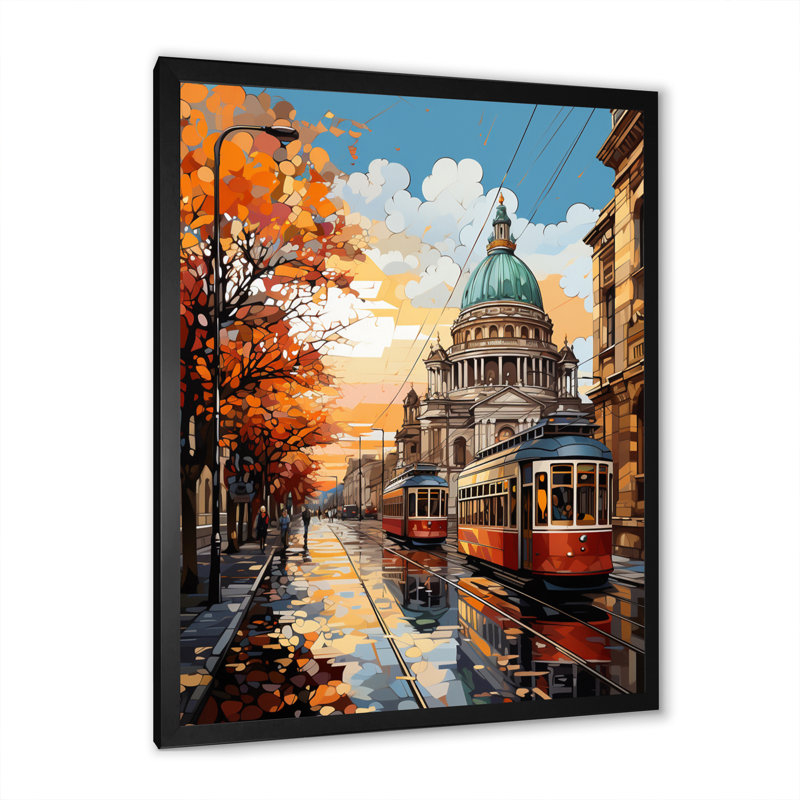 «Xana City Dublin Popart II», reproduction sur toile, Cadre photo noir, H 20 po x l 12 po x P 1 po