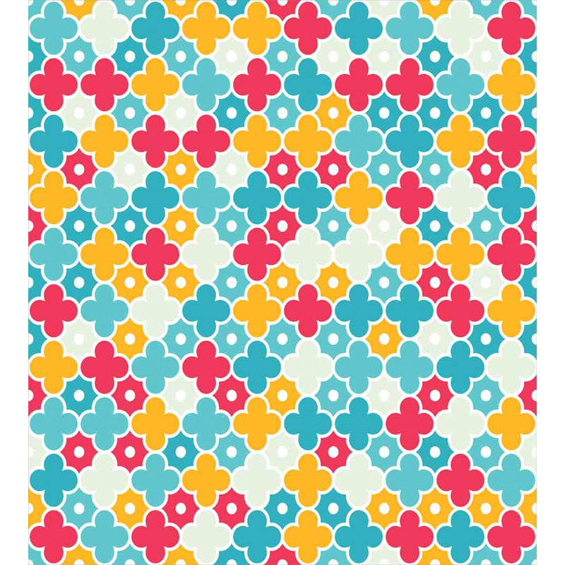 Eclectic Polyester Geometric Shapes Duvet Cover, Queen Duvet Cover + 2 Shams