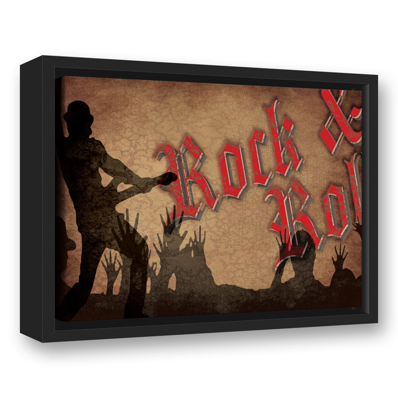 Rock and Roll Band - reproduction encadrée sur toile, L 15,75 po x H 12,75 po