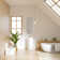 Denbigh 33.5" H Crisp White Ceramic Circular Freestanding Pedestal Bathroom Sink with Overflow