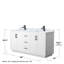 Meuble-lavabo double autoportant 66 po avec plateau en marbre Miranda-63918151-63918157