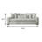 98.4" W Transitional Sofa, Gray