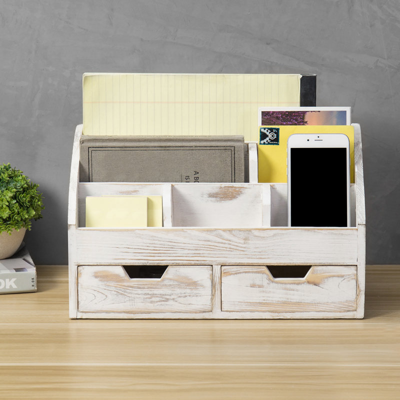 Harlequin Wood Desk Organiser with Drawers