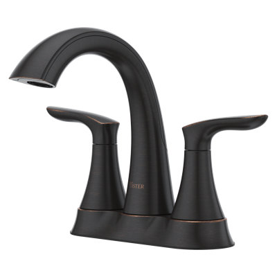 Robinet de salle de bain central à 4 poignées 4 po en bronze toscan Weller