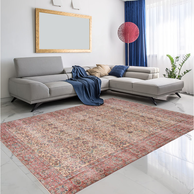 Tapis beige Melis Vintage 5 pi 8 po x 8 pi 10 po