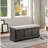 Solid Wood Bench In Dark Gray With Flip-Top Storage Feature Soft Close Hinges And Foam Cushion-156867272