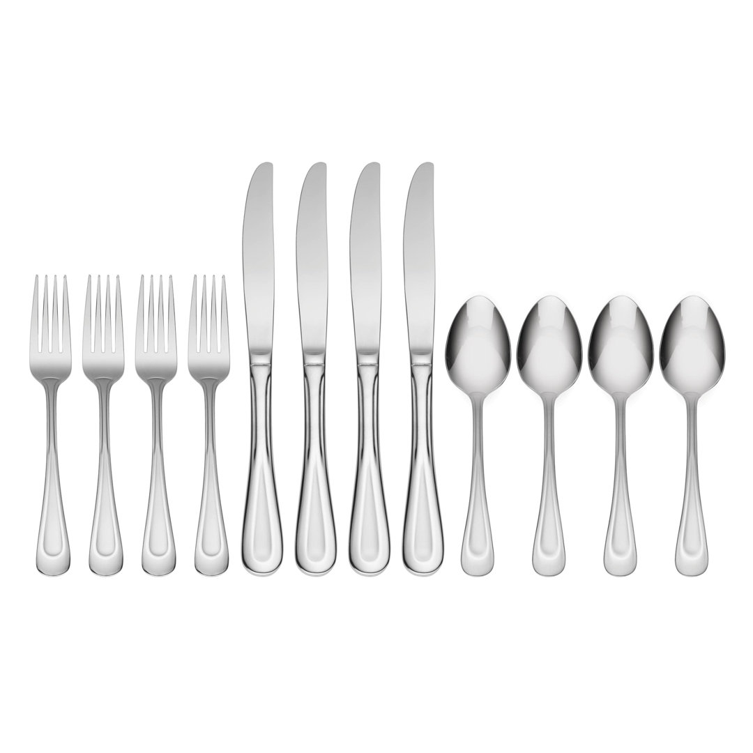 12 Piece Stainless Steel Flatware Set Service for 4 Oneida