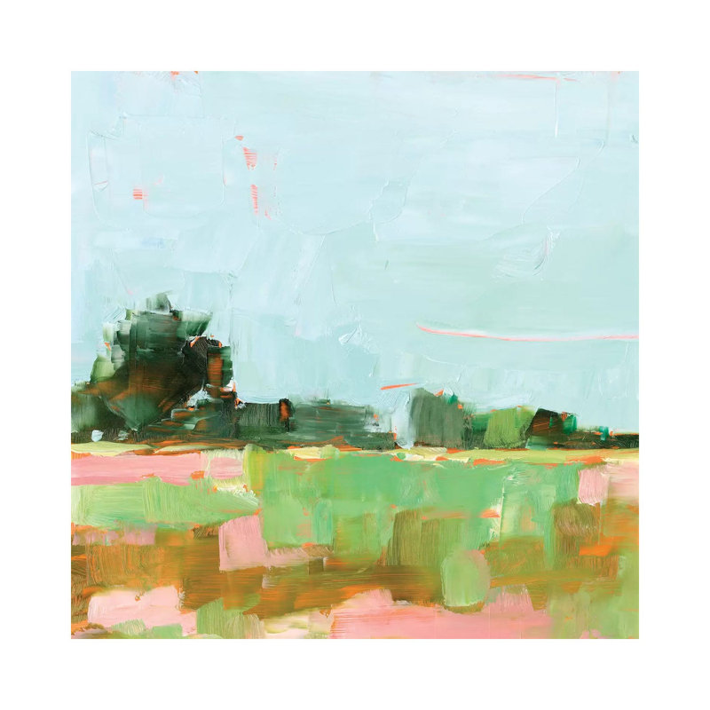 «Summer Glow II» par Ethan Harper - reproduction d'art, H 12 po x l 12 po x P 0,75 po, Toile tendue, Pas de tapis