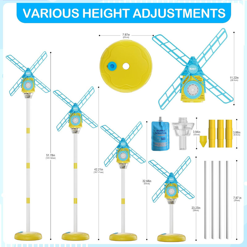 Machine à bulles pour enfants avec lumière et musique, Blue