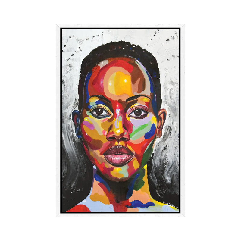 Unbounded by Damola Ayegbayo - Print on Canvas, White Framed, 66.04cm H x 45.72cm W x 3.81cm D