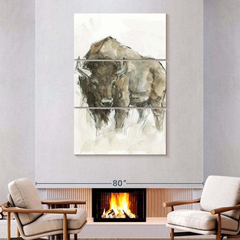 Brampt American Buffalo II, 74" H x 48" W