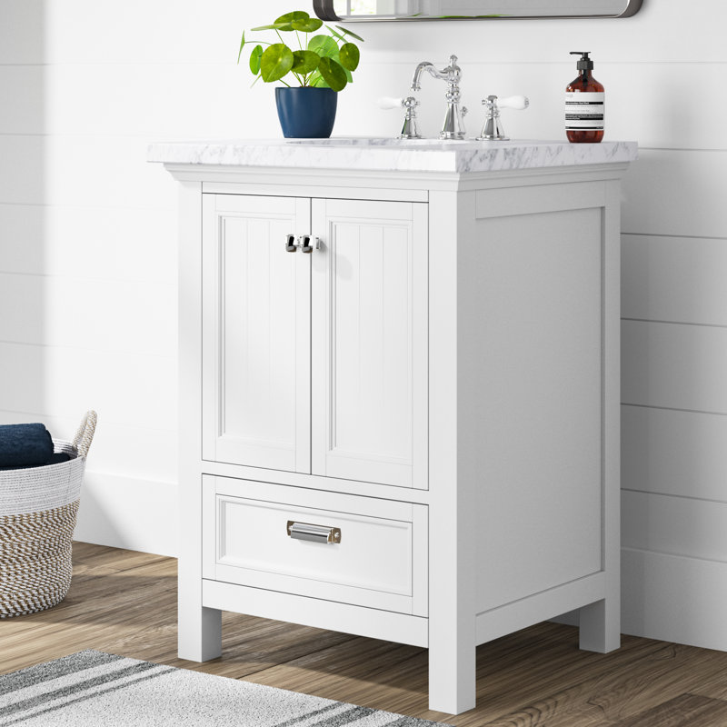 Brantley 24'' Single Bathroom Vanity Base Only in White