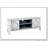 Mirrored TV Stand Mirror Doors with Open Storage