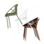 Chaises de salle à manger de patio empilables avec design respirant de style moderne et simple (ensemble de 2), pieds en métal + dossier en plastique, noir-175073593