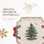 Christmas Tree Ribbons Square Platter