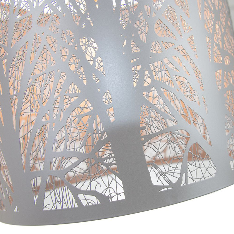 Unique and Beautiful Metal Forest Design Ceiling Pendant Shade, Grey