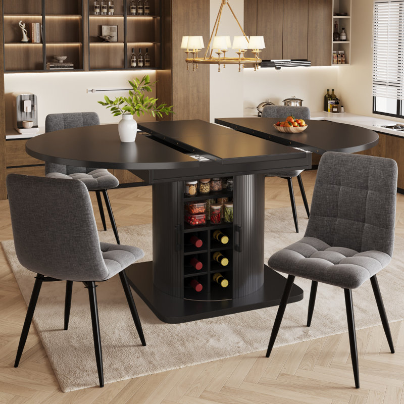 Extendable Dining Table, Black