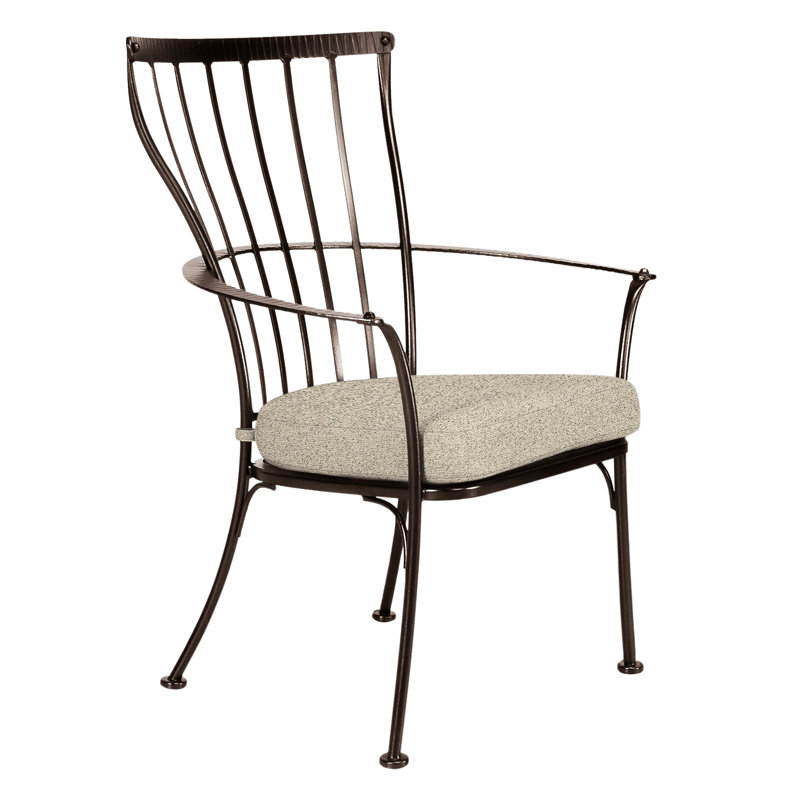 Monterra Outdoor Dining Armchair, Copper Creek, Harris Stone