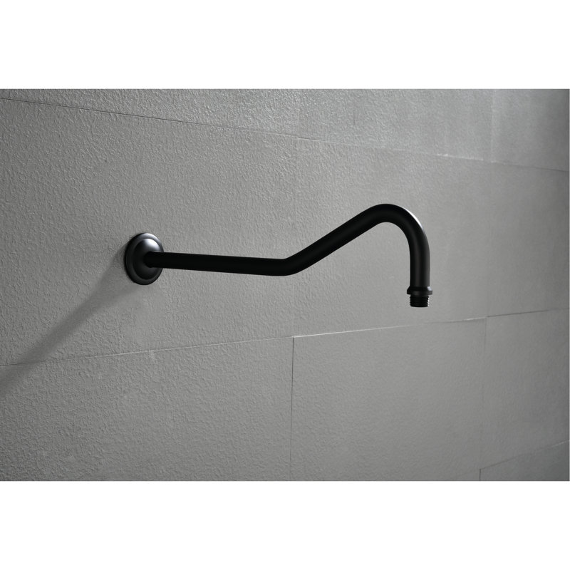 Bras de douche en acier inoxydable noir mat et résistant à la corrosion, installation sans effort Bras de nettoyage en acier, installation propre