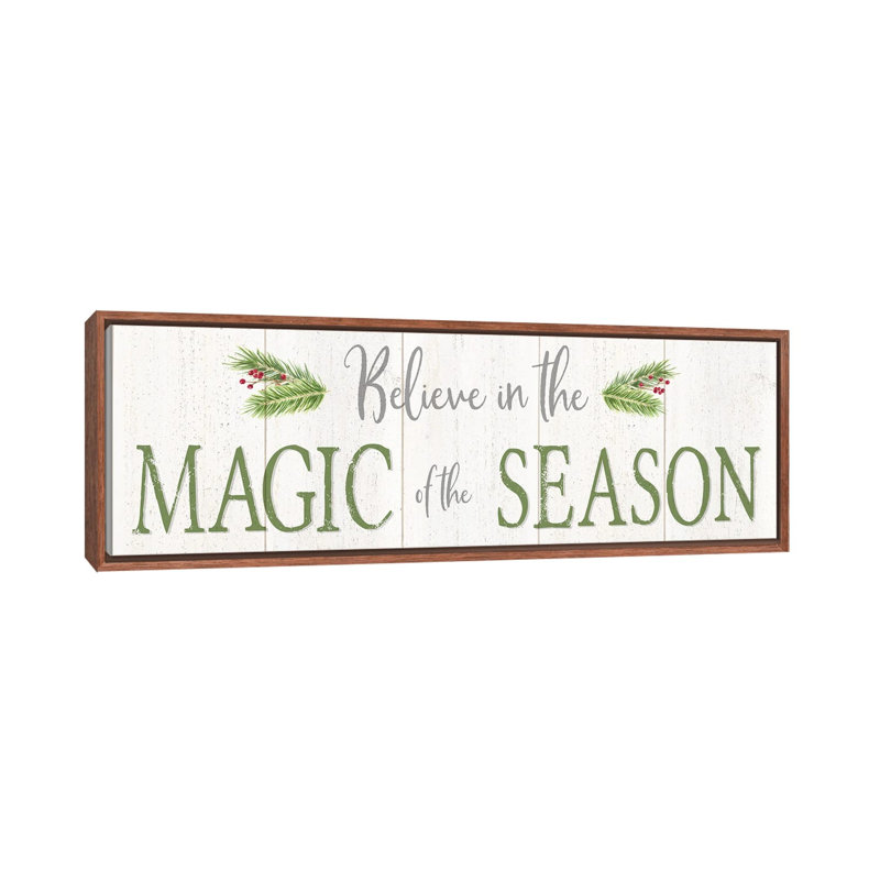 «Peaceful Christmas Horizontal Magic of the Season» par Tara Reed - reproduction d'art textuel, H 12 po x l 36 po x 1,5 po