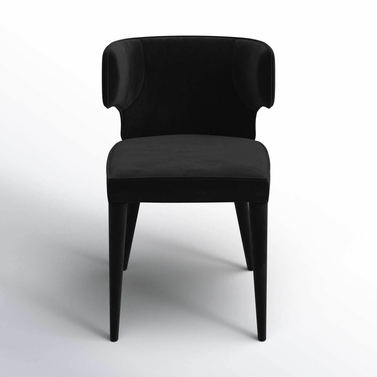 Emma Side Chair, Black Velvet