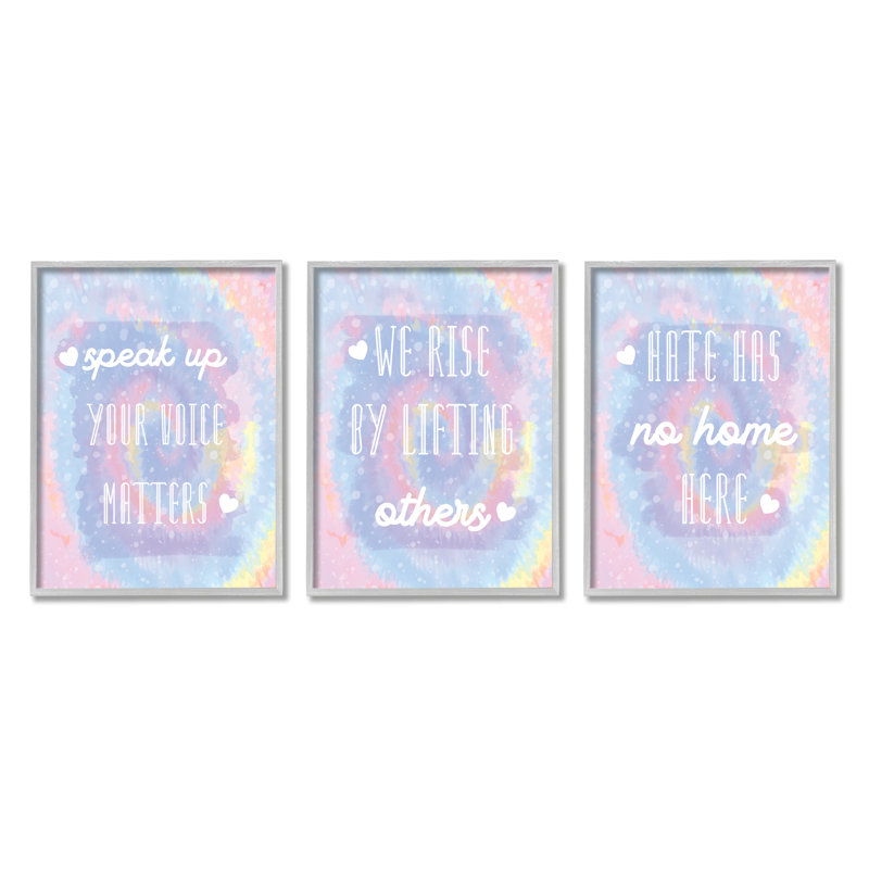 «Speak Up», citations inspirantes «Tie Dye», Estampe numérique Farmhouse, H 20 po x l 16 po