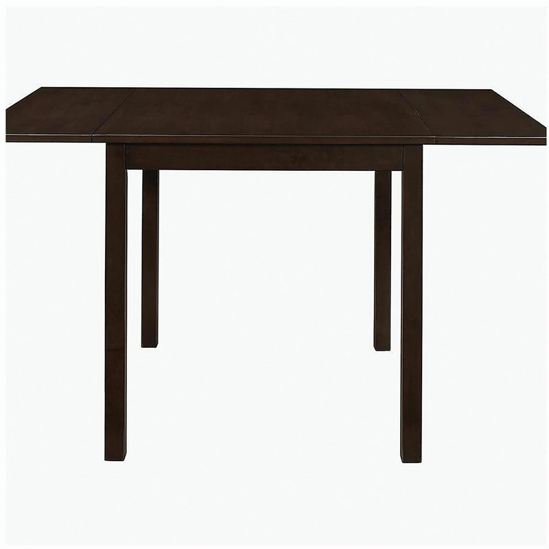 Cappuccino dining table with foldable and expandable leaves
