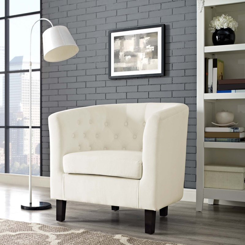 Modway Prospect Upholstered Armchair, Ivory