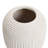Beige Ribbed Round 15.2-Inch Tall MgO Vase