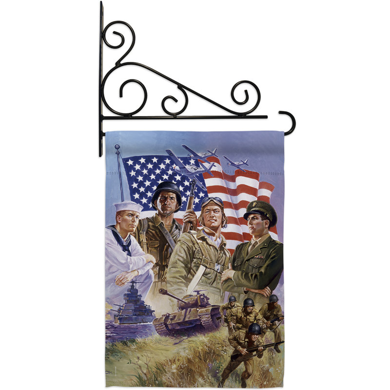 Ensemble de drapeaux en polyester 18,5 x 13 po The Armed Force