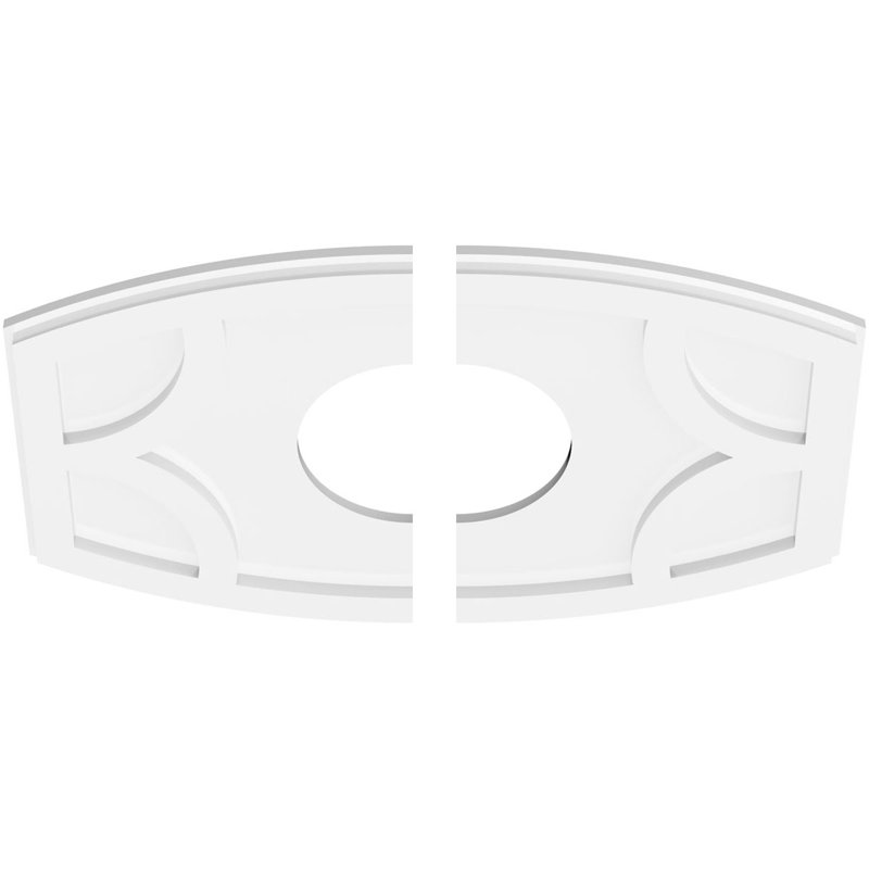 Médaillon de plafond contemporain en PVC de qualité architecturale Kailey, H 1 po x l 24 po x P 16 po