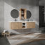 Meuble-lavabo mural avec lavabo et armoire latérale-883072574