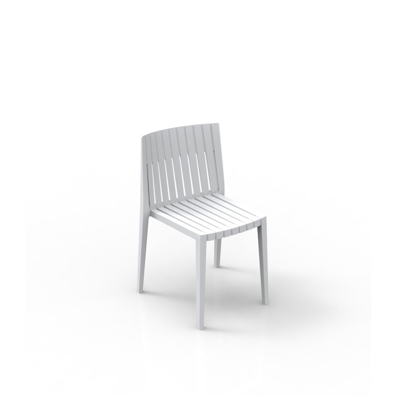 Spritz Stacking Patio Dining Chair, White