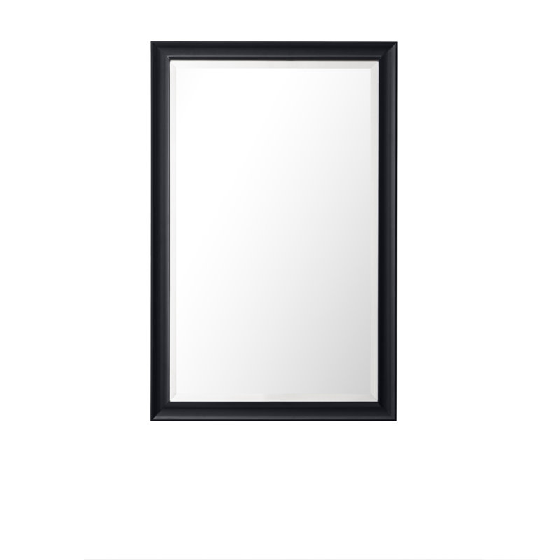 Glenbrooke Solid Wood Wall Mirror, 38" x 26", Black Onyx
