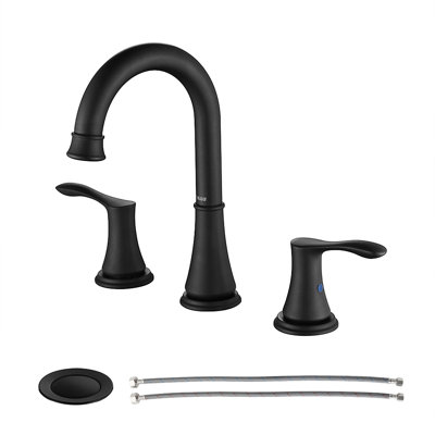Widespread 2- Handle Bathroom Faucet with Metal Pop Up Drain