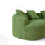 Canapé de 110 pouces courbé pour le salon, fauteuil inclinable surdimensionné, canapé vert désossé, canapé modulaire en forme de nuage, canapé modulaire courbé en chenille 4 places avec 4 coussins décoratifs