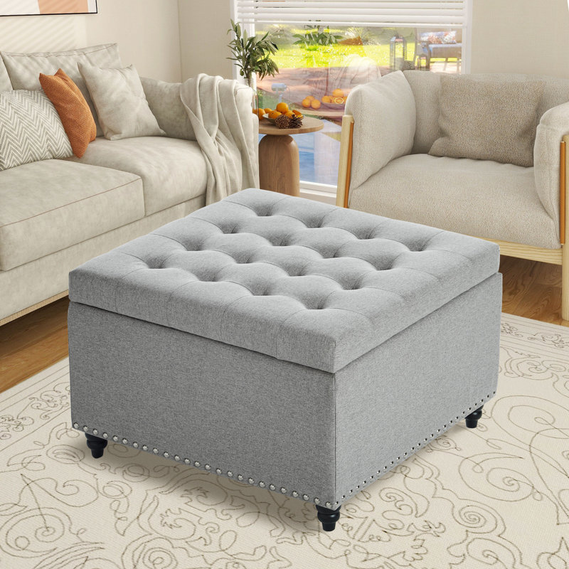 Red Barrel Studio® Behdad Upholstered Ottoman & Reviews | Wayfair