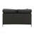 Black Top Grain Leather Sofa