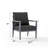 27" Wide All Weather Aluminum Ladder Back Patio Armchair with Wooden Arm-816584099