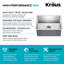 Évier de cuisine en acier inoxydable KRAUS Standart Pro-86883034-98155498